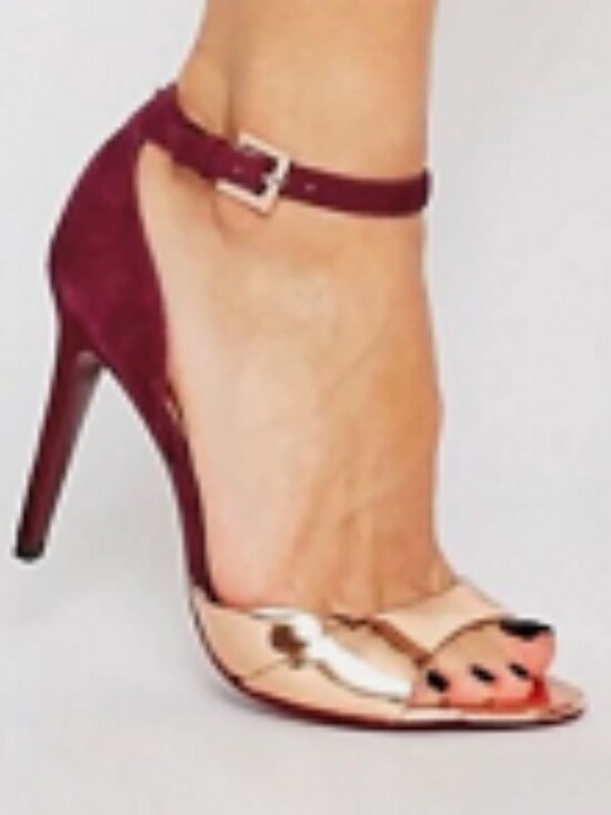 Ted Baker London Shoes - Camiyl Dress Sandal, in Rose Gold & Burgundy-Brand New in Box by Ted Baker